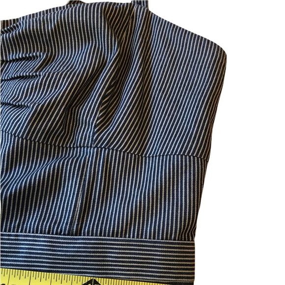 Aritzia Wilfred Free Denim & White Pin Stripe Mini Dress EUC - Picture 8 of 13